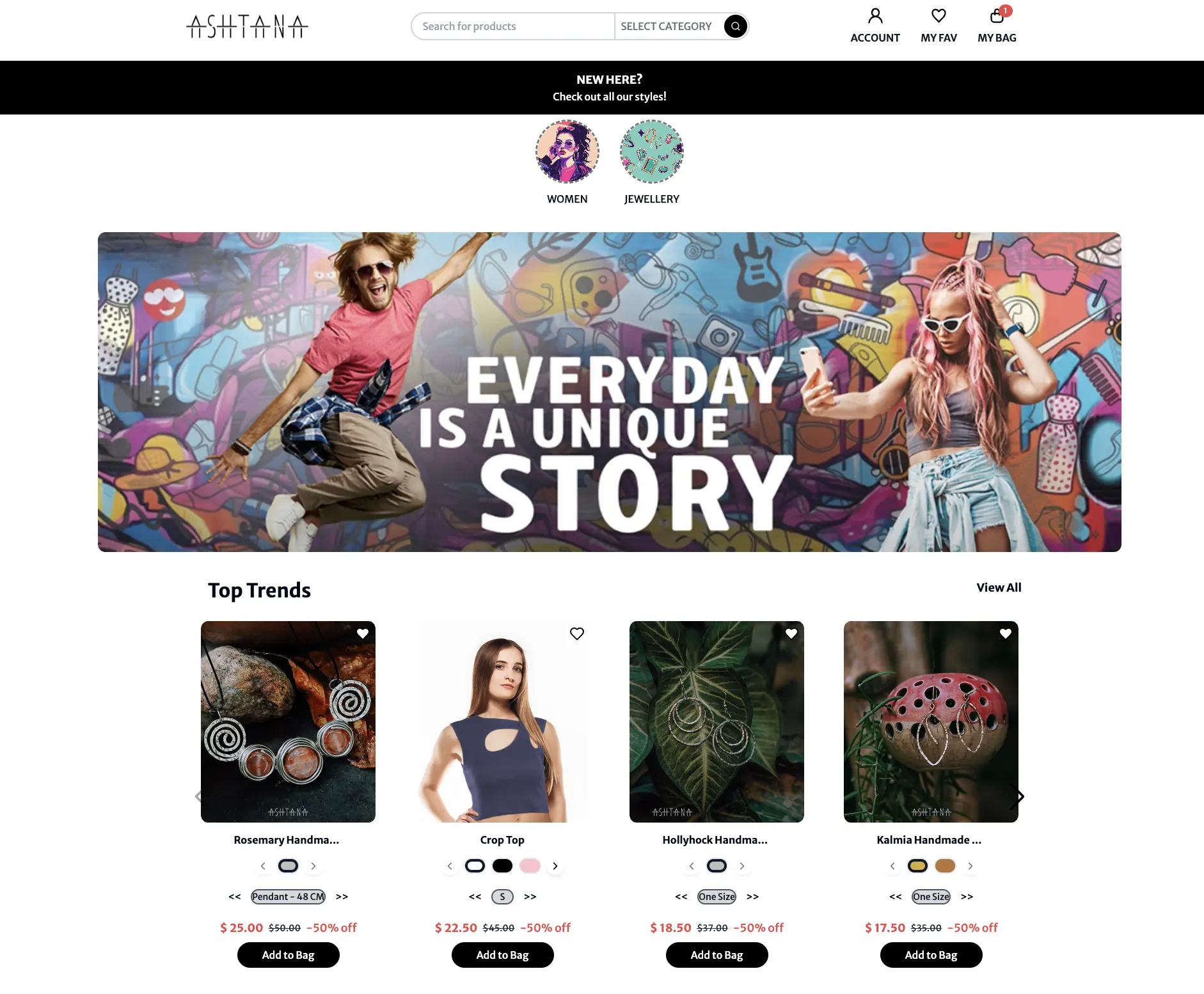 Retail Startup ecommerce website
