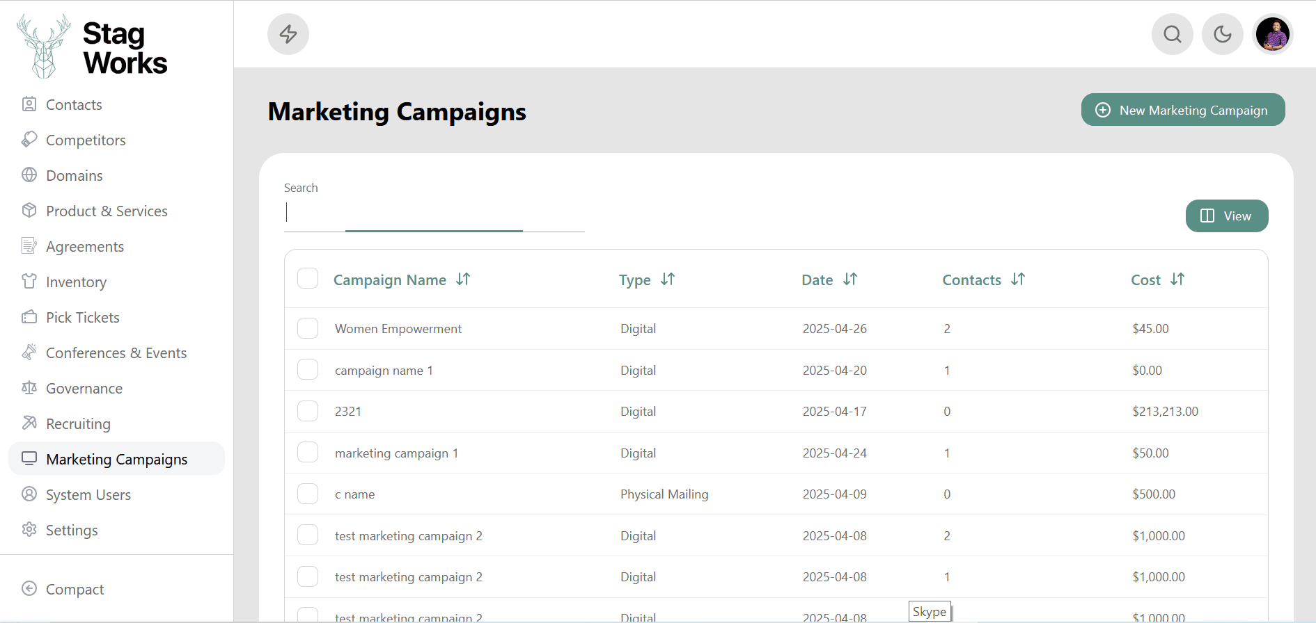 Stag CRM Platform